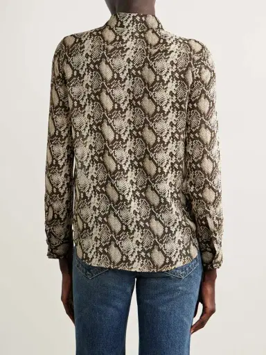 Nili Lotan Gaia Snake-print Silk Crepe De Chine Shirt | Thumbnail 4 Nili Lotan Gaia Snake-print Silk Crepe De Chine Shirt | Thumbnail 4