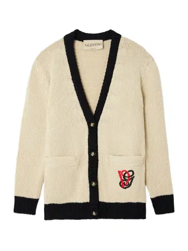 Valentino Garavani Embroidered Wool Cardigan | Thumbnail 1