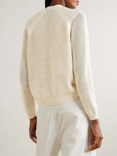 Max Mara Open-knit Silk-blend Cardigan | Thumbnail 3 Max Mara Open-knit Silk-blend Cardigan | Thumbnail 3