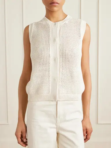 Max Mara Open-knit Silk-blend Top | Thumbnail 3 Max Mara Open-knit Silk-blend Top | Thumbnail 3