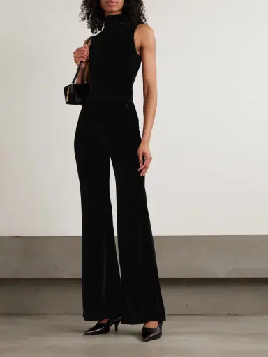 The Park Tessa Stretch-velvet Flared Pants | Thumbnail 2 The Park Tessa Stretch-velvet Flared Pants | Thumbnail 2