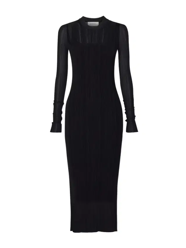 Layered Plissé-tulle And Ribbed-knit Midi Dress