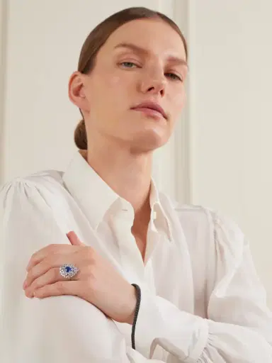 Suzanne Kalan Ceylon 18-karat White Gold, Sapphire And Diamond Ring | Thumbnail 2