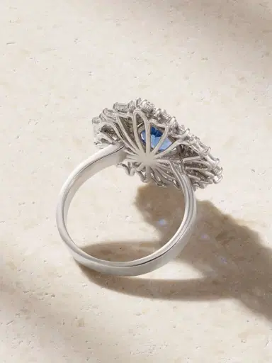 Suzanne Kalan Ceylon 18-karat White Gold, Sapphire And Diamond Ring | Thumbnail 3