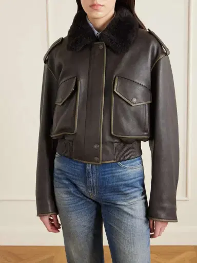 Acne Studios Shearling Bomber Jacket | Thumbnail 3