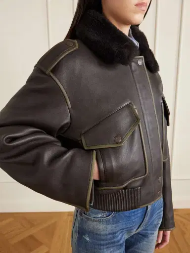 Acne Studios Shearling Bomber Jacket | Thumbnail 5