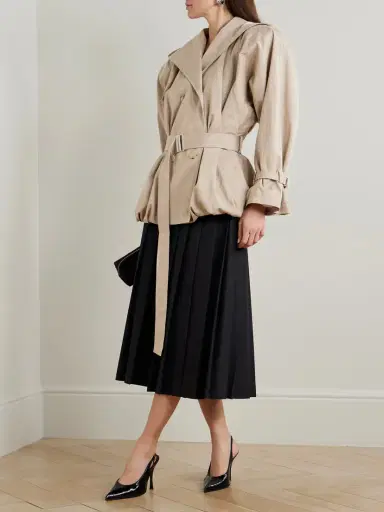 Magda Butrym Hooded Belted Cotton-blend Jacket | Thumbnail 2