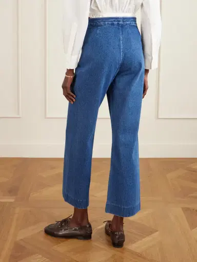 BODE Sailor Cropped High-rise Wide-leg Jeans | Thumbnail 4