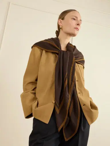 Saint Laurent Printed Wool-twill Scarf | Thumbnail 2 Saint Laurent Printed Wool-twill Scarf | Thumbnail 2