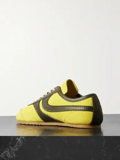 Dries Van Noten Leather-trimmed Suede Sneakers | Thumbnail 3 Dries Van Noten Leather-trimmed Suede Sneakers | Thumbnail 3