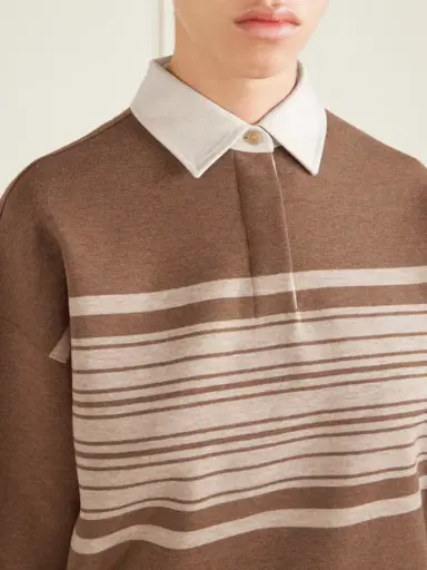 Loro Piana Striped Wool And Cashmere-blend Polo Shirt | Thumbnail 5