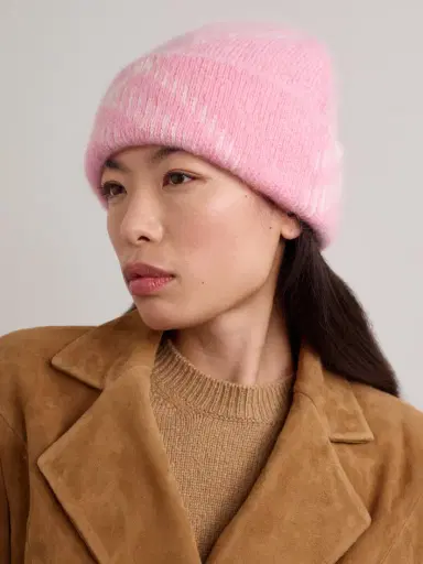 Burberry Checked Mohair-blend Beanie | Thumbnail 2 Burberry Checked Mohair-blend Beanie | Thumbnail 2