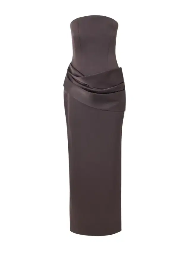 Strapless Draped Satin-crepe Gown