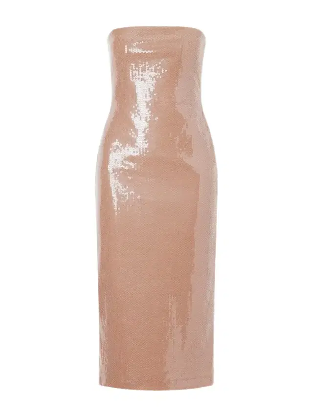 Strapless Sequined Stretch-mesh Gown