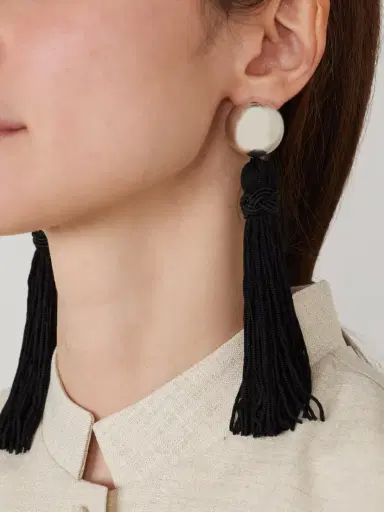 Sophie Buhai Venetian Tasseled Silver Earrings | Thumbnail 2