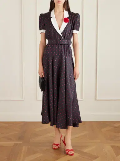 Rodarte Belted Printed Silk-twill Gown | Thumbnail 2