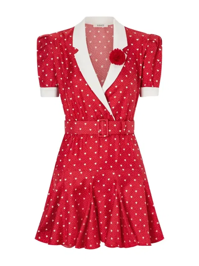 Belted Printed Silk-twill Mini Dress