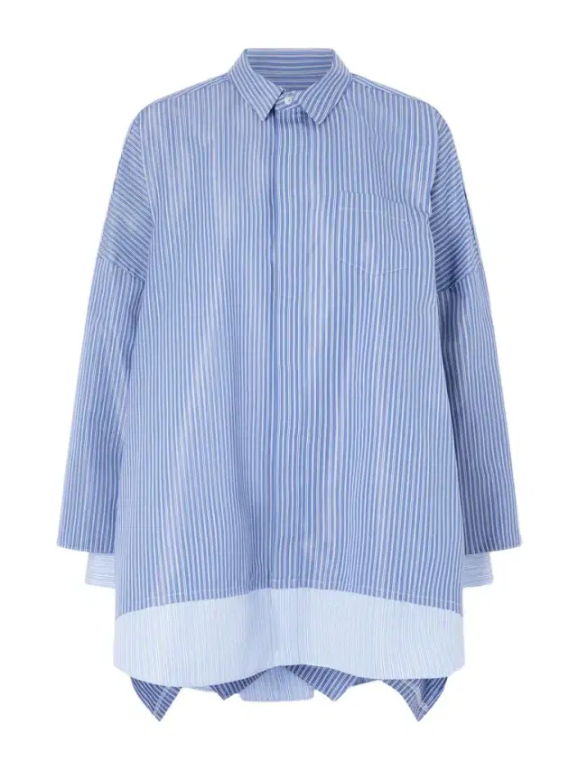 Striped Cotton-blend Poplin Shirt