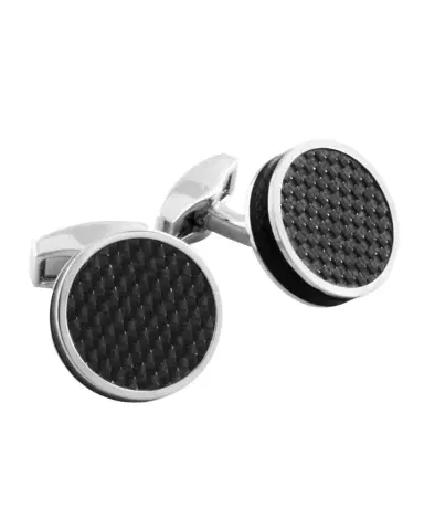 Tateossian Silver-Plated Carbon Cuff Links | Thumbnail 1