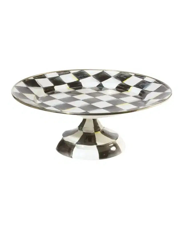 MacKenzie-Childs Small Courtly Check Pedestal Platter