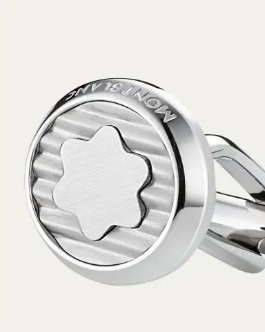 Montblanc Men's Stainless Steel Snowcap Emblem Cufflinks | Thumbnail 2