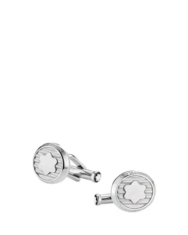 Montblanc Men's Stainless Steel Snowcap Emblem Cufflinks | Thumbnail 1