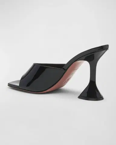 Amina Muaddi Lupita Patent Mule Sandals | Thumbnail 2 Amina Muaddi Lupita Patent Mule Sandals | Thumbnail 2