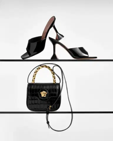 Amina Muaddi Lupita Patent Mule Sandals | Thumbnail 3 Amina Muaddi Lupita Patent Mule Sandals | Thumbnail 3