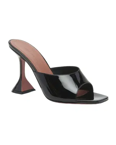 Amina Muaddi Lupita Patent Mule Sandals | Thumbnail 1 Amina Muaddi Lupita Patent Mule Sandals | Thumbnail 1