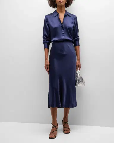 Rails Anya Satin Midi Skirt | Thumbnail 3