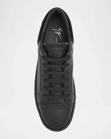 Giuseppe Zanotti Men's Gz-City Tonal Leather Low-Top Sneakers | Thumbnail 4 Giuseppe Zanotti Men's Gz-City Tonal Leather Low-Top Sneakers | Thumbnail 4