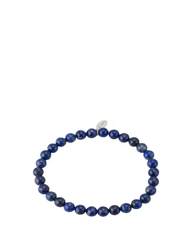 Jan Leslie Men's Lapis Lazuli Beaded Stretch Bracelet