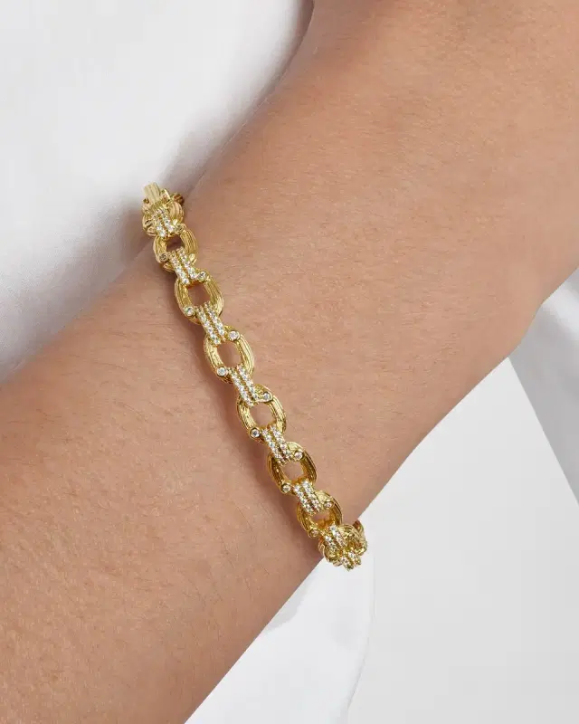 Enchanted Forest Chain Hinged Bangle