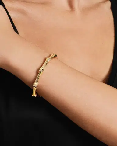 Anabel Aram Jewelry Bamboo Hinged Bangle | Thumbnail 2 Anabel Aram Jewelry Bamboo Hinged Bangle | Thumbnail 2