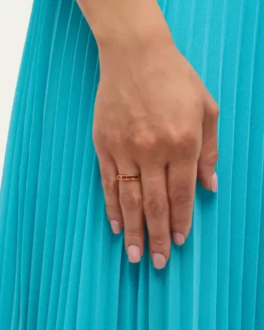 Jan Leslie Dash Rectangle Gemstone Ring | Thumbnail 2