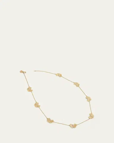 Anabel Aram Jewelry Butterfly Gold Station Necklace | Thumbnail 3
