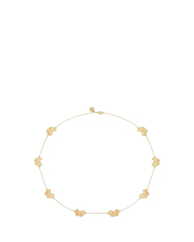 Anabel Aram Jewelry Butterfly Gold Station Necklace