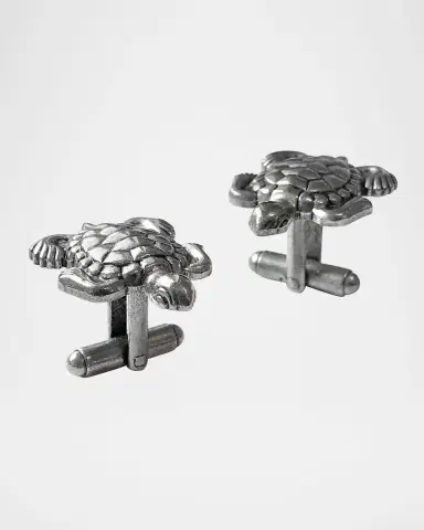 Link Up Men 's Antiqued Turtle Cufflinks | Thumbnail 2