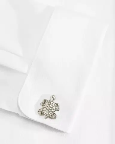 Link Up Men 's Antiqued Turtle Cufflinks | Thumbnail 3