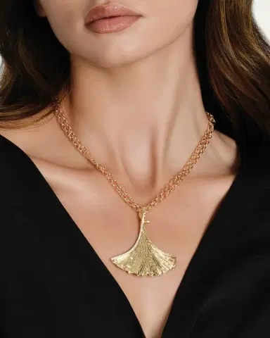 Anabel Aram Jewelry Ginkgo Pendant Necklace | Thumbnail 2