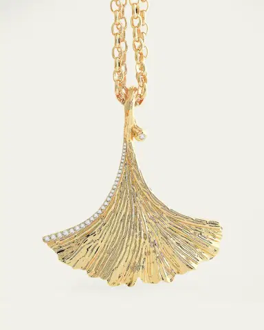 Anabel Aram Jewelry Ginkgo Pendant Necklace | Thumbnail 4