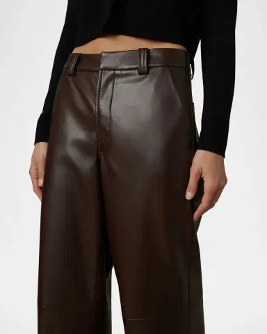 Joe's Jeans The Mia Vegan Leather Crop Trousers | Thumbnail 3 Joe's Jeans The Mia Vegan Leather Crop Trousers | Thumbnail 3