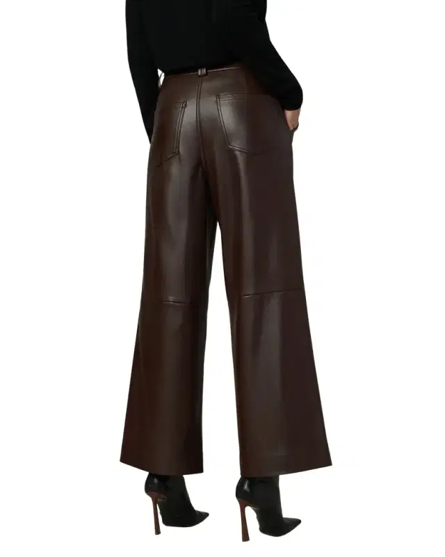 The Mia Vegan Leather Crop Trousers