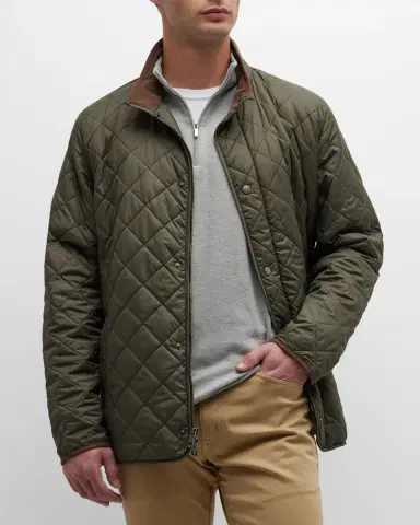 Peter Millar Men's Suffolk Quilted Travel Coat | Thumbnail 3 Peter Millar Men's Suffolk Quilted Travel Coat | Thumbnail 3