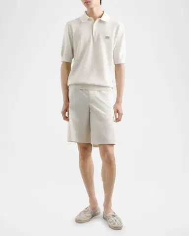 Dolce & Gabbana Men's Plaque Polo Shirt | Thumbnail 2 Dolce & Gabbana Men's Plaque Polo Shirt | Thumbnail 2