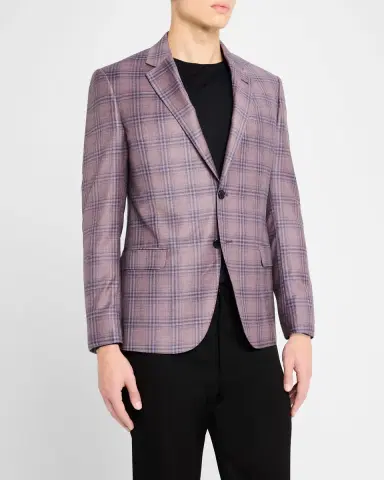 Emporio Armani Men's Plaid Sport Coat | Thumbnail 4 Emporio Armani Men's Plaid Sport Coat | Thumbnail 4