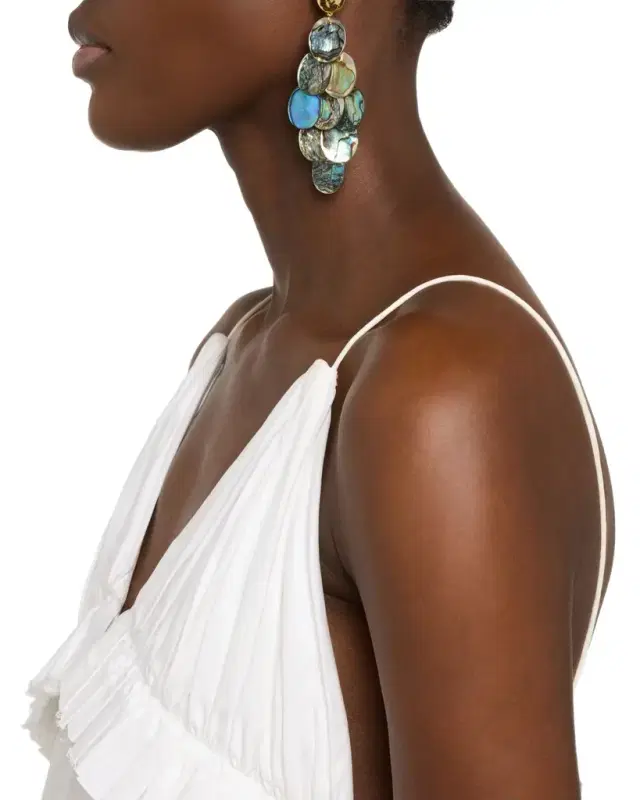 Abalone Shell Chandelier Earrings