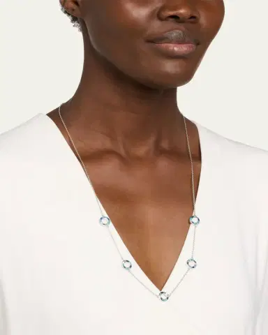Jan Leslie Lapis, Blue MOP and Turquoise Dash Circle Five-Station Necklace | Thumbnail 2 Jan Leslie Lapis, Blue MOP and Turquoise Dash Circle Five-Station Necklace | Thumbnail 2