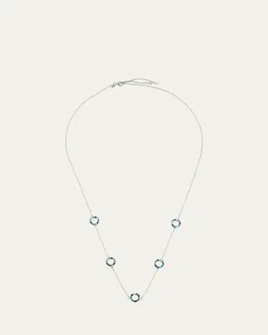 Jan Leslie Lapis, Blue MOP and Turquoise Dash Circle Five-Station Necklace | Thumbnail 1 Jan Leslie Lapis, Blue MOP and Turquoise Dash Circle Five-Station Necklace | Thumbnail 1