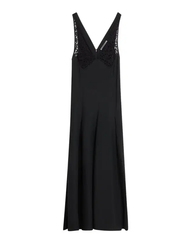 MARIA MCMANUS V-Neck Lace But Midi Dress